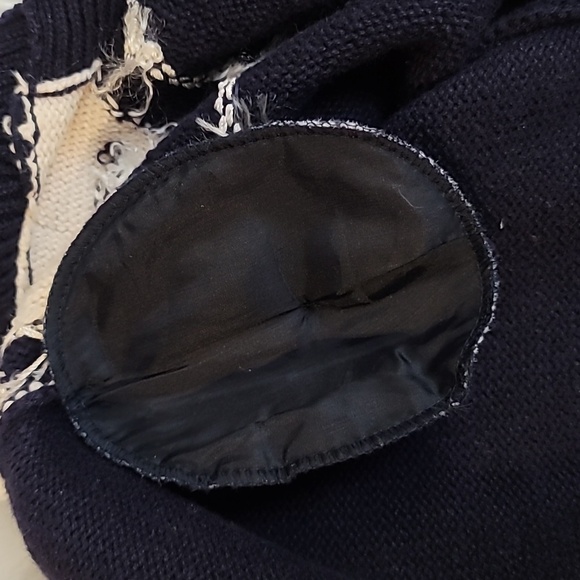 HERMAN GEIST hand embroidered coastal granny cardigan sweater size large blue - Picture 13 of 16